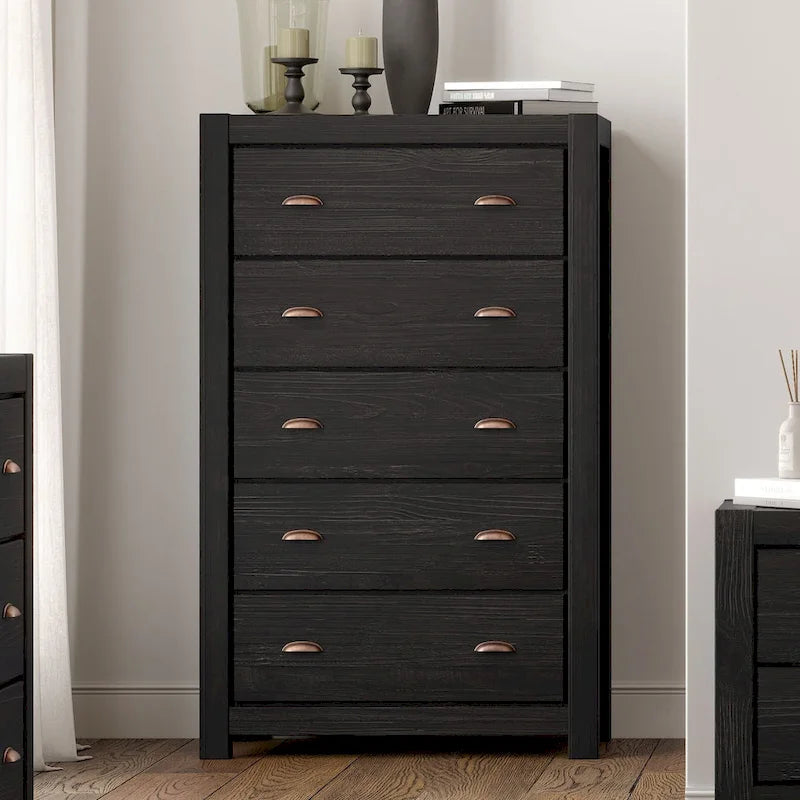 Montauk Solid Wood Chest with 5 Drawers by Grain Wood Furniture 1