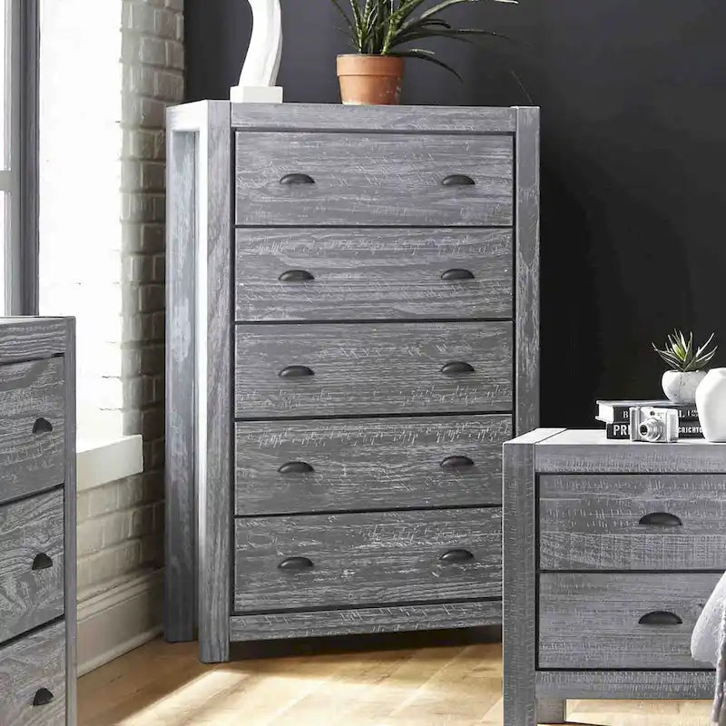 Montauk Solid Wood Chest with 5 Drawers by Grain Wood Furniture 10