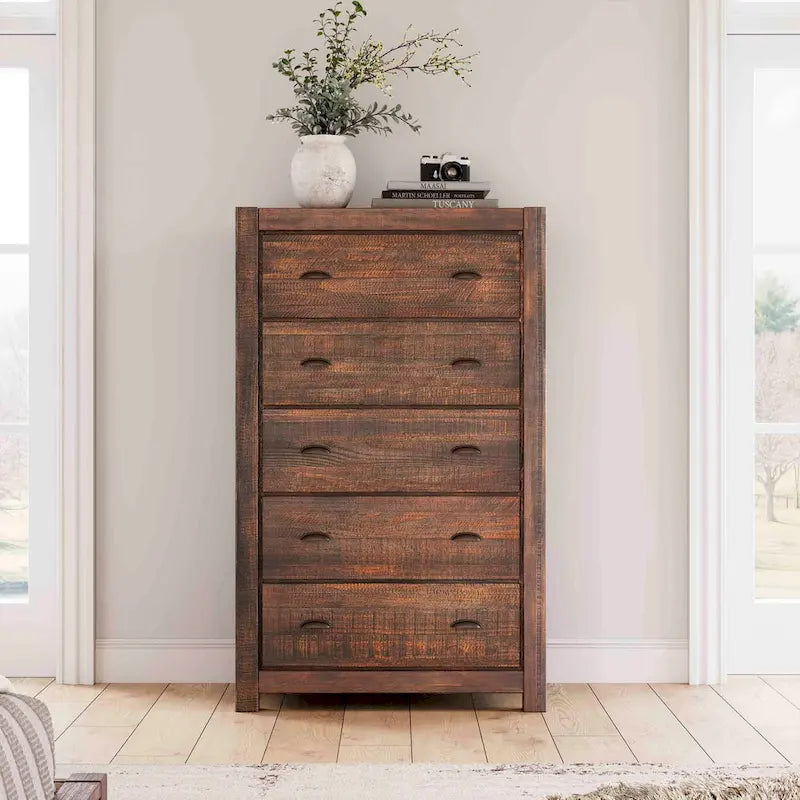Montauk Solid Wood Chest with 5 Drawers by Grain Wood Furniture 21