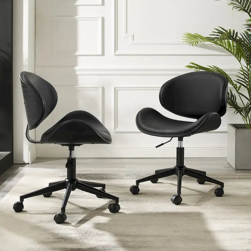 Corvus Madonna Adjustable Curved Office Chair in Mid-Century Modern Style 8