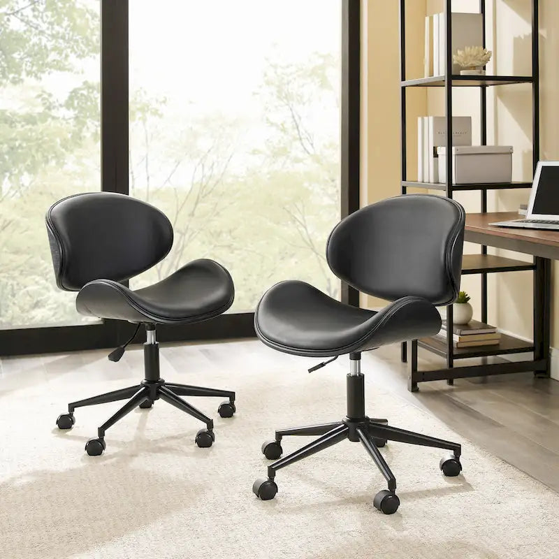 Corvus Madonna Adjustable Curved Office Chair in Mid-Century Modern Style 12