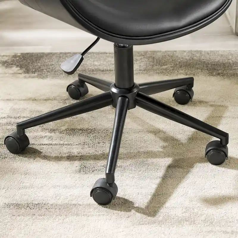 Mid-Century Modern Adjustable Office Chair with Swivel & Casters 15