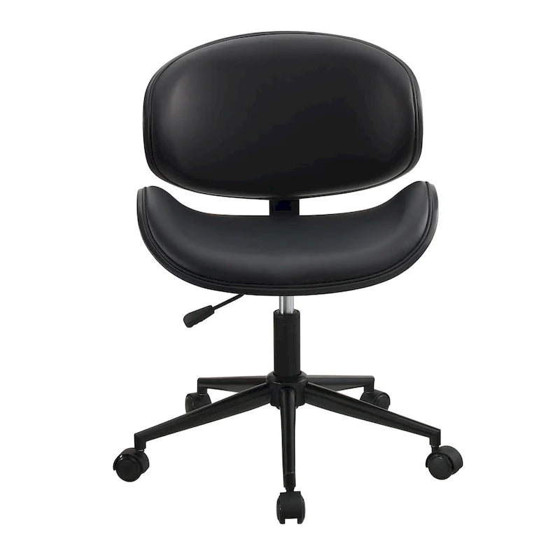 Mid-Century Modern Adjustable Office Chair with Swivel & Casters 16