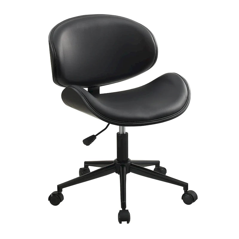 Mid-Century Modern Adjustable Office Chair with Swivel & Casters 17
