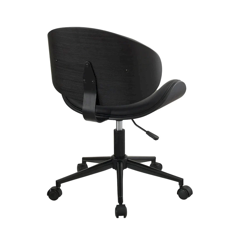 Mid-Century Modern Adjustable Office Chair with Swivel & Casters 18