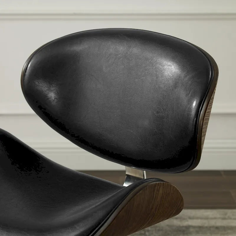 Mid-Century Modern Adjustable Office Chair with Swivel & Casters 35