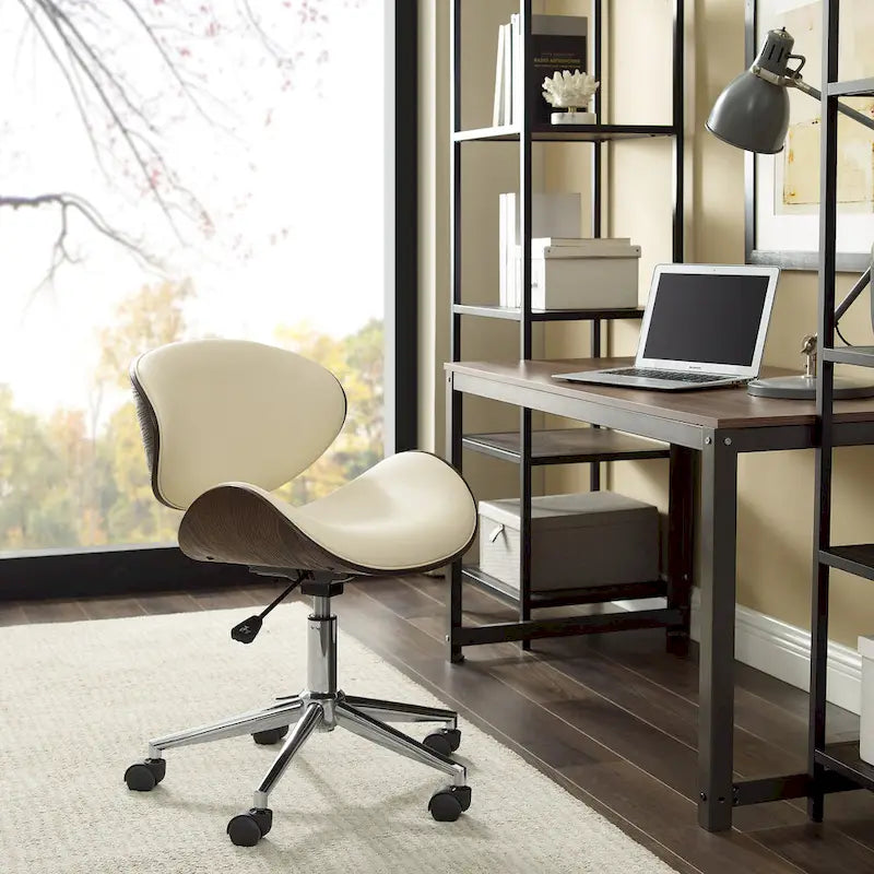Corvus Madonna Adjustable Curved Office Chair in Mid-Century Modern Style 43