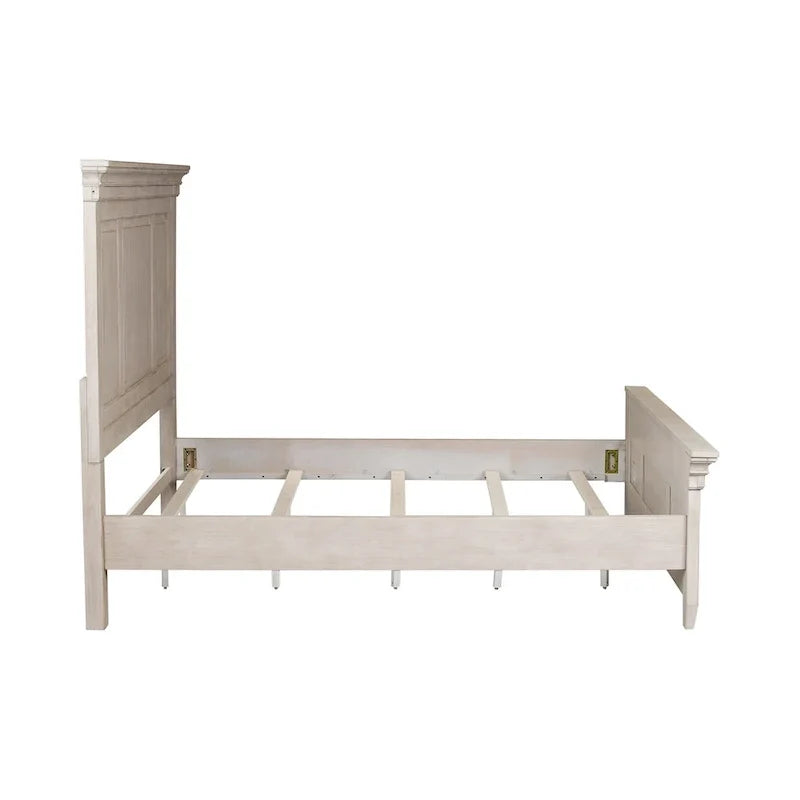 King Panel Bed in Antique White from Heartland 4