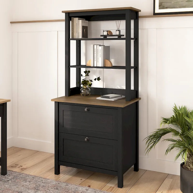 Bush Furniture Mayfield Bookcase with Storage Drawers 8