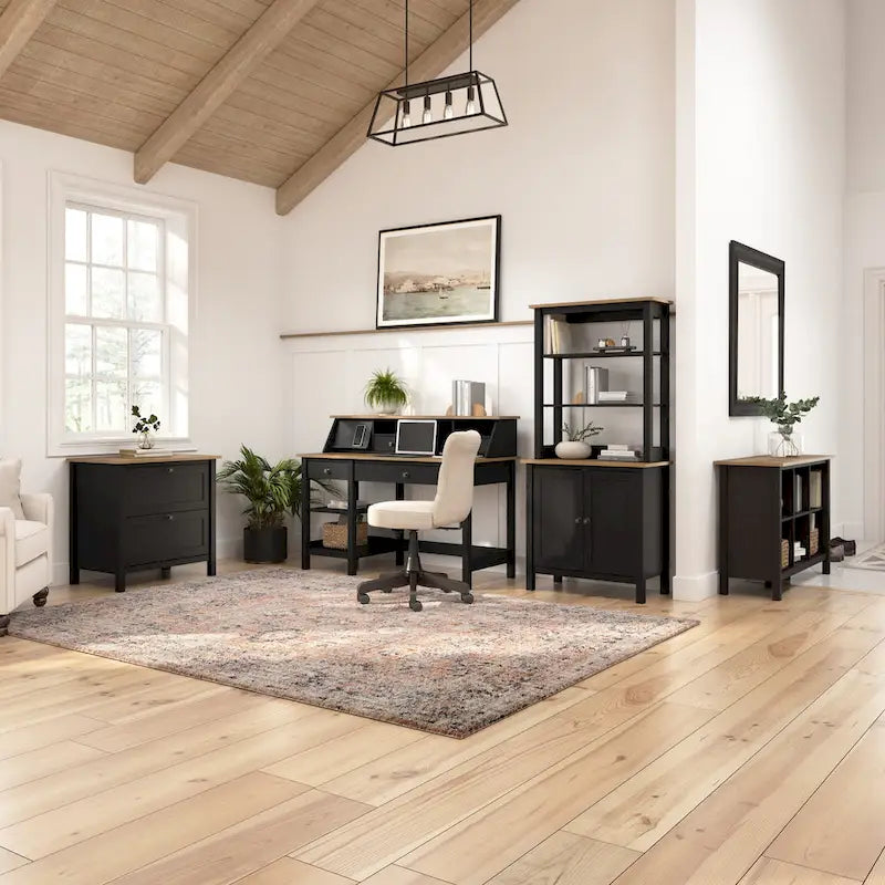 Bush Furniture Mayfield Bookcase with Storage Drawers 9