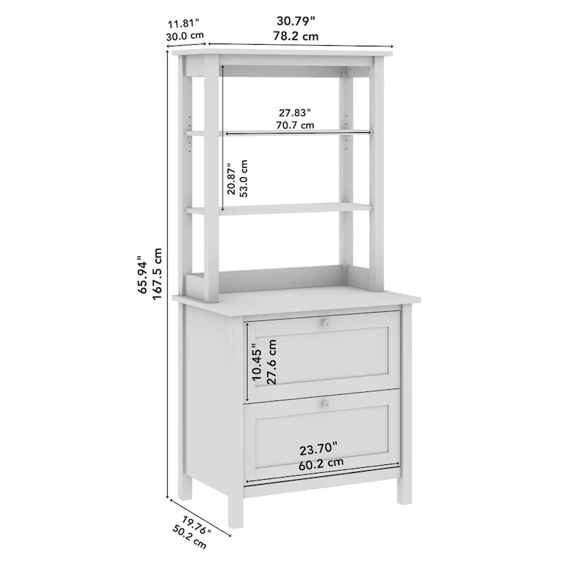Bush Furniture Mayfield Bookcase with Storage Drawers 11