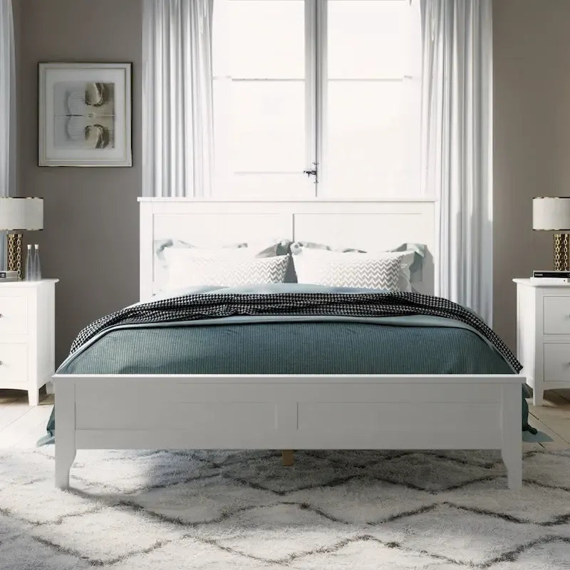 Solid Wood Full-Size Platform Bed 15