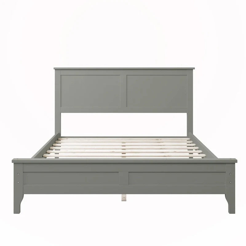 Solid Wood Full-Size Platform Bed 3