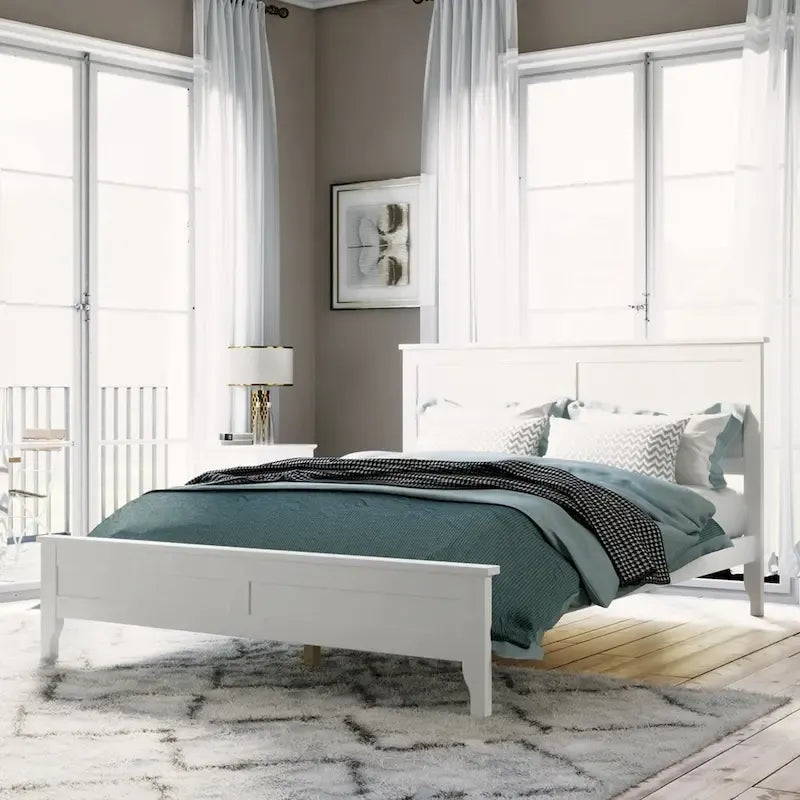 Solid Wood Full-Size Platform Bed 5