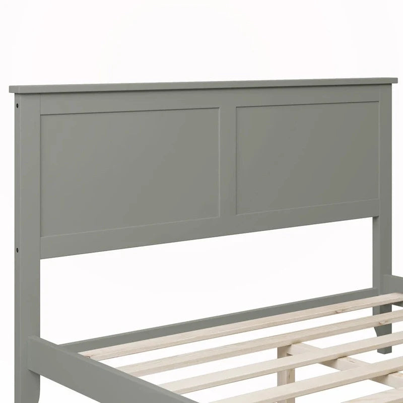 Solid Wood Full-Size Platform Bed 12