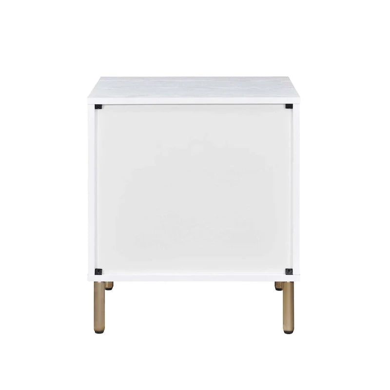 Nightstand with 3 Drawers and Metal Legs 6