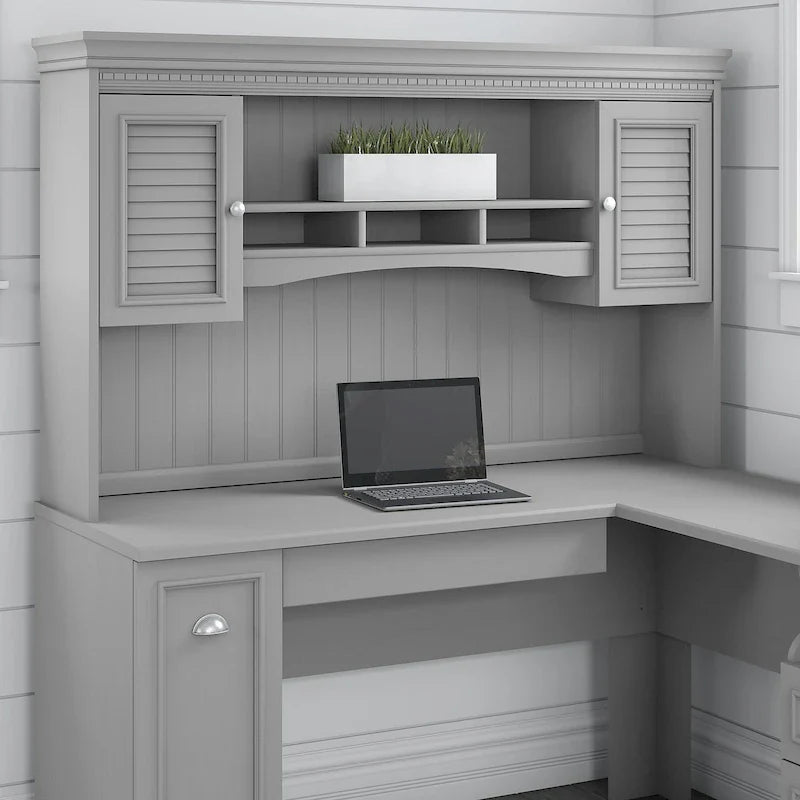 Bush Furniture Fairview 60W L-Shaped Desk Hutch 19