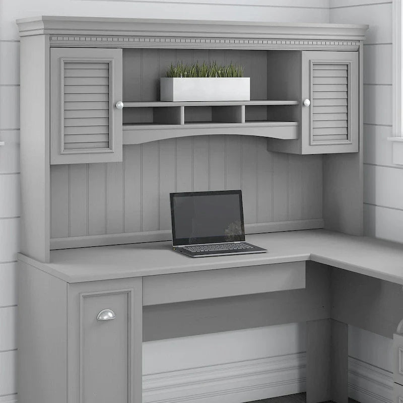 Bush Furniture Fairview 60W L-Shaped Desk Hutch 1