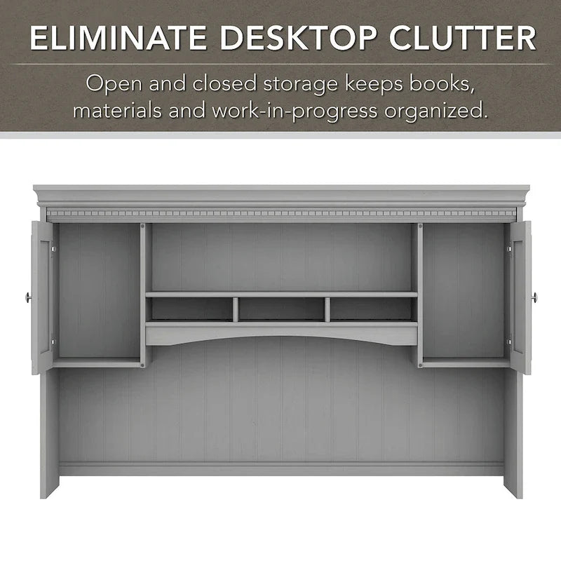 Bush Furniture Fairview 60W L-Shaped Desk Hutch 7
