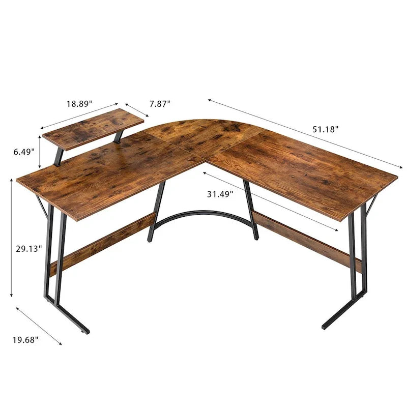Homall Modern L-Shaped Corner Computer Desk with Accompanying Small Table 21