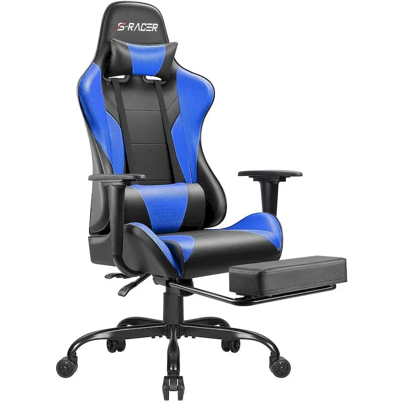 Ergonomic Gaming Chair with Footrest - Ideal for Desk Use 42