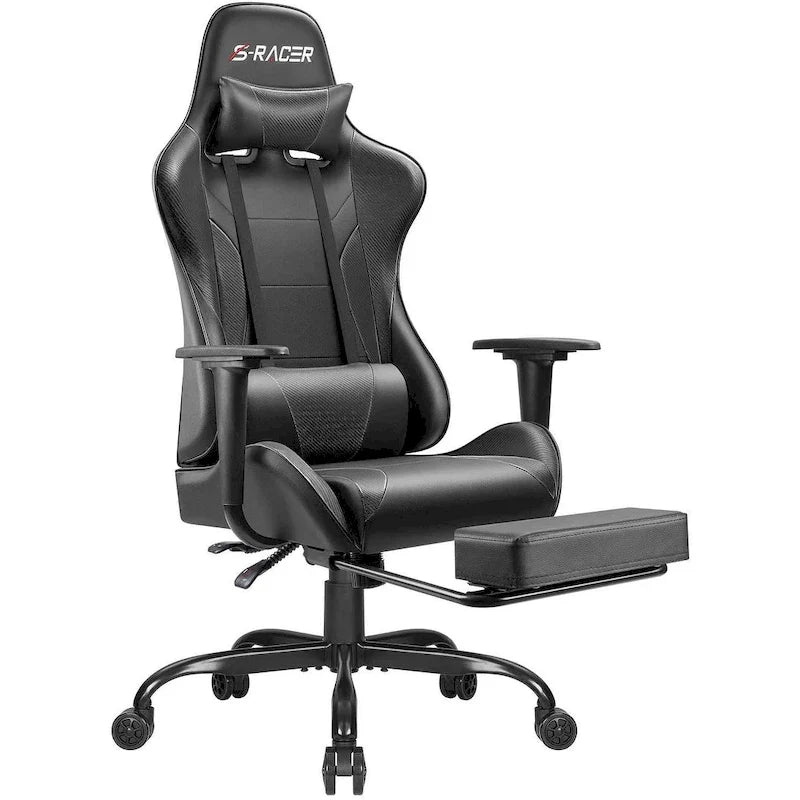 Ergonomic Gaming Chair with Footrest - Ideal for Desk Use 46