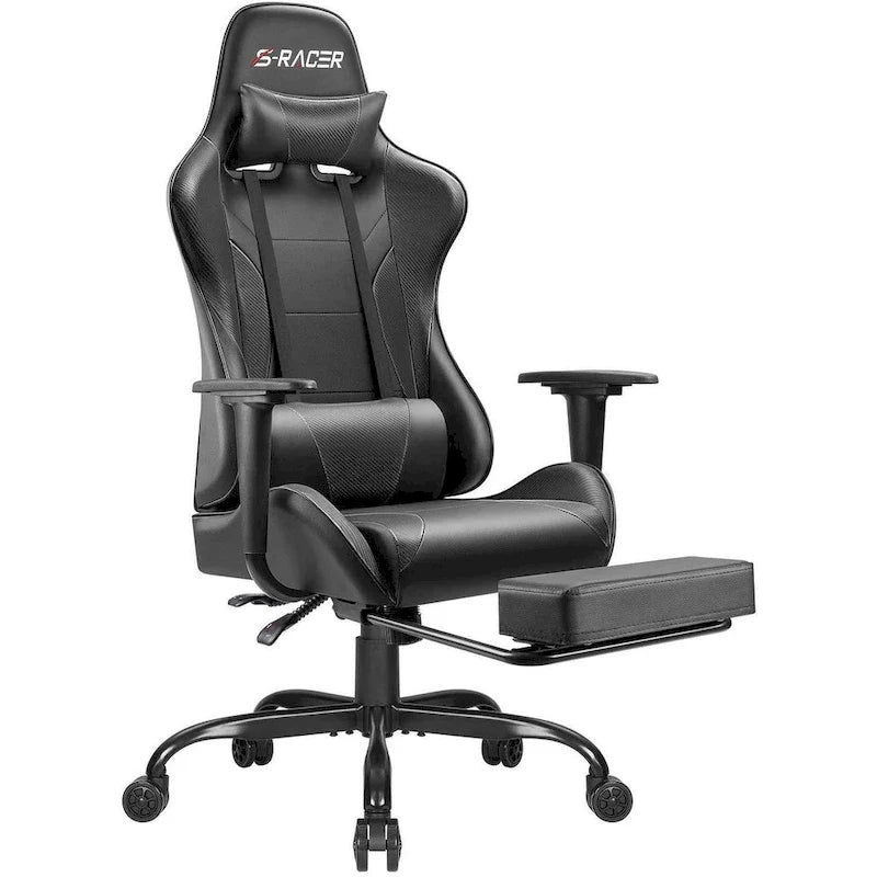 Ergonomic Gaming Chair with Footrest - Ideal for Desk Use 1