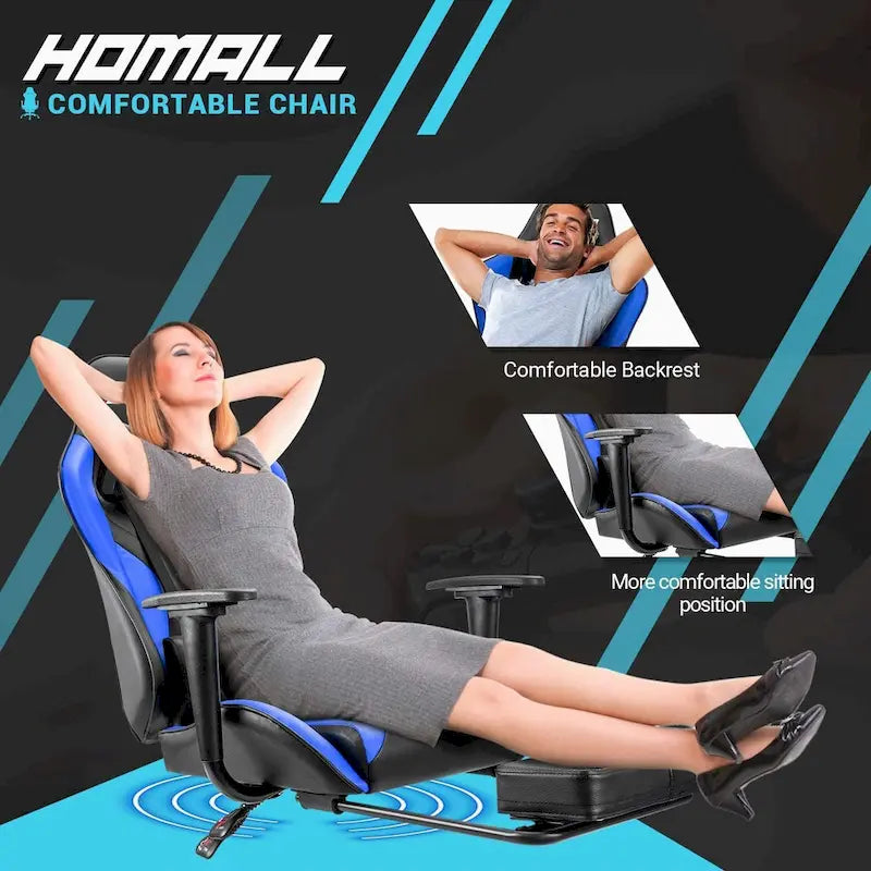 Ergonomic Gaming Chair with Footrest - Ideal for Desk Use 10