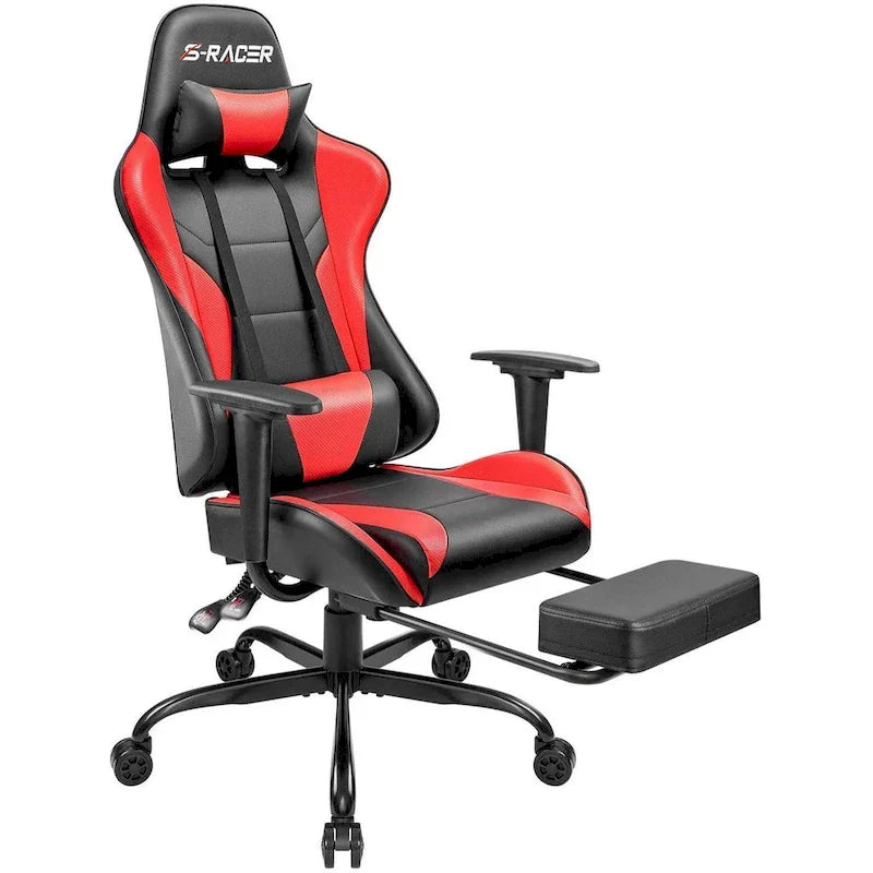Ergonomic Gaming Chair with Footrest - Ideal for Desk Use 15