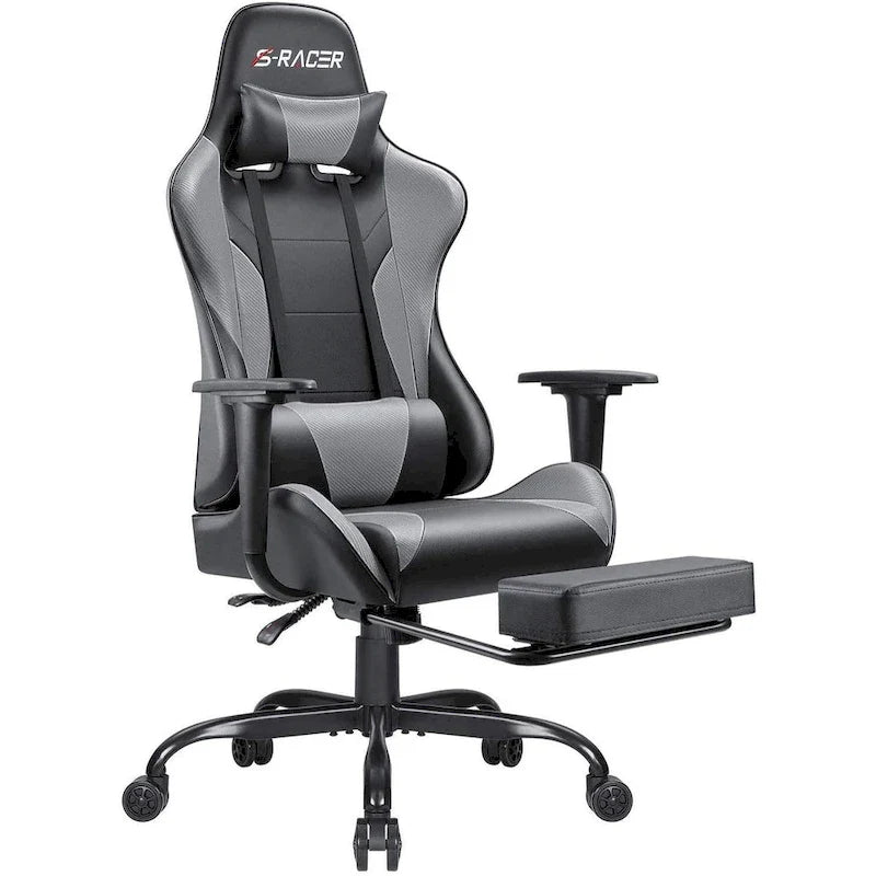 Ergonomic Gaming Chair with Footrest - Ideal for Desk Use 29