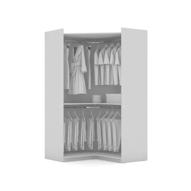 Mulberry 2.0 Contemporary Corner Wardrobe with Dual Hanging Rods 5
