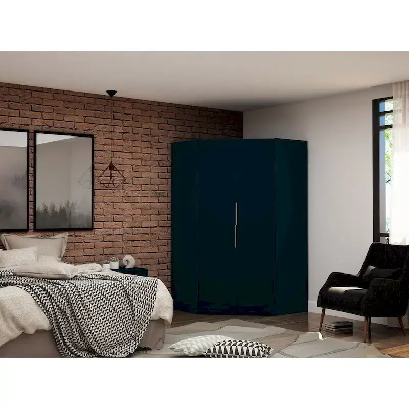 Mulberry 2.0 Contemporary Corner Wardrobe with Dual Hanging Rods 11