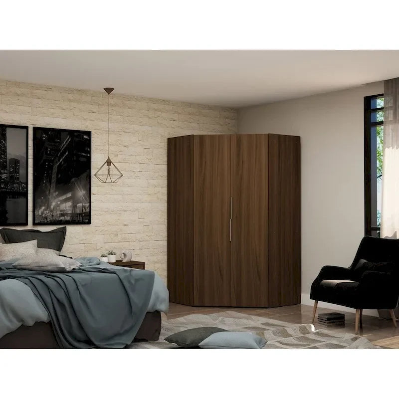 Mulberry 2.0 Contemporary Corner Wardrobe with Dual Hanging Rods 21