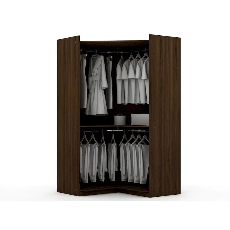 Mulberry 2.0 Contemporary Corner Wardrobe with Dual Hanging Rods 24