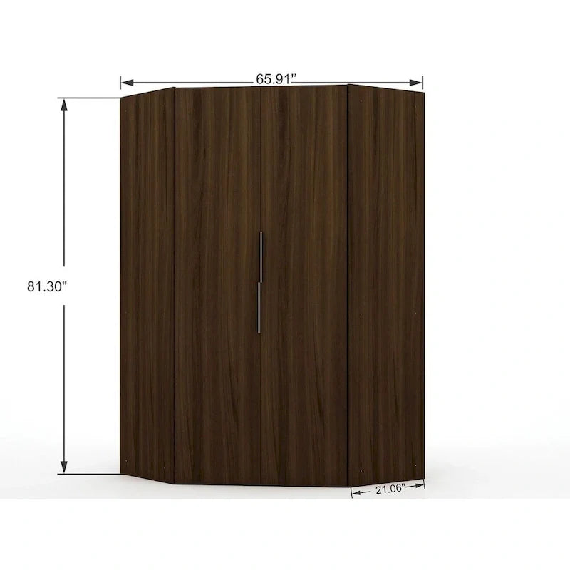 Mulberry 2.0 Contemporary Corner Wardrobe with Dual Hanging Rods 26