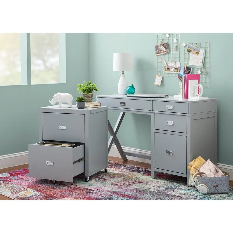 Linon Poppy Side Storage Writing Desk 2