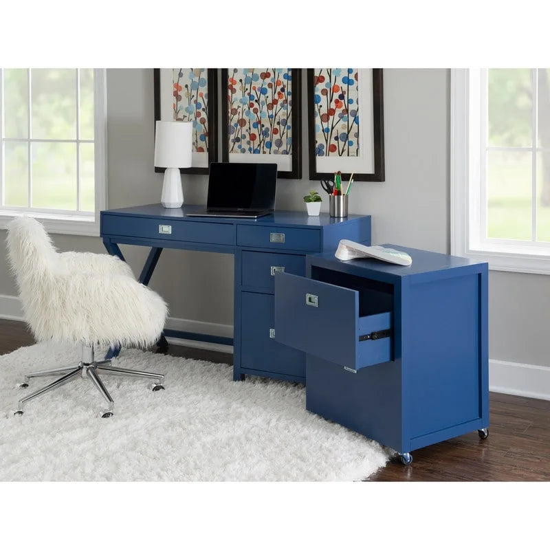 Linon Poppy Side Storage Writing Desk 7