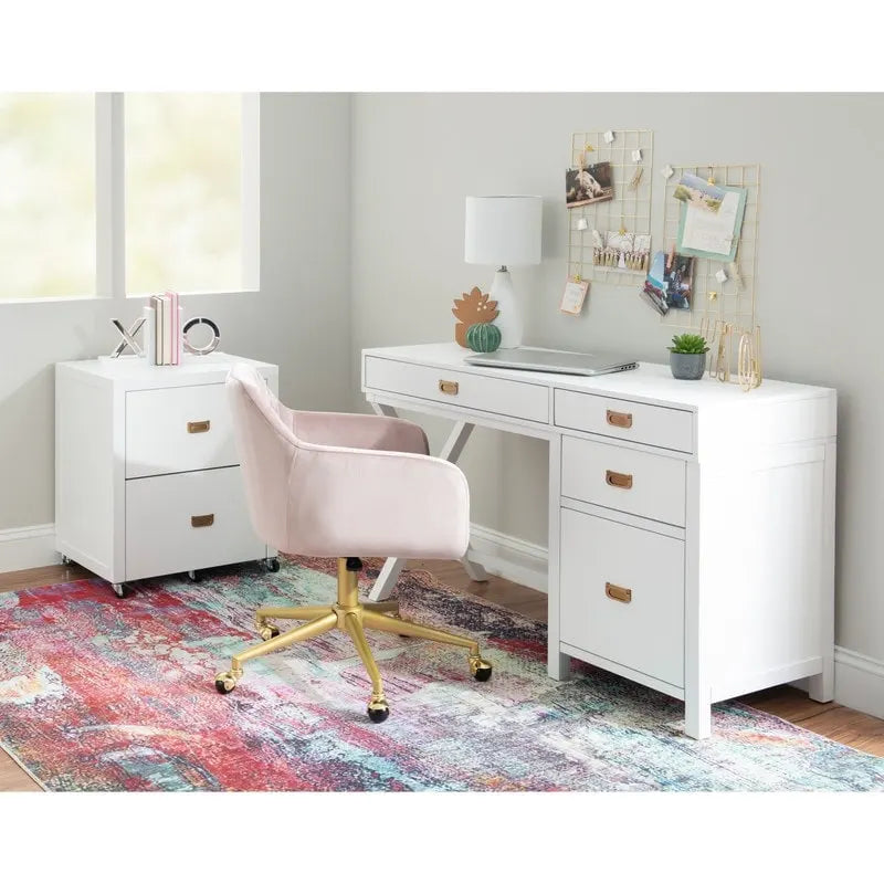 Linon Poppy Side Storage Writing Desk 9