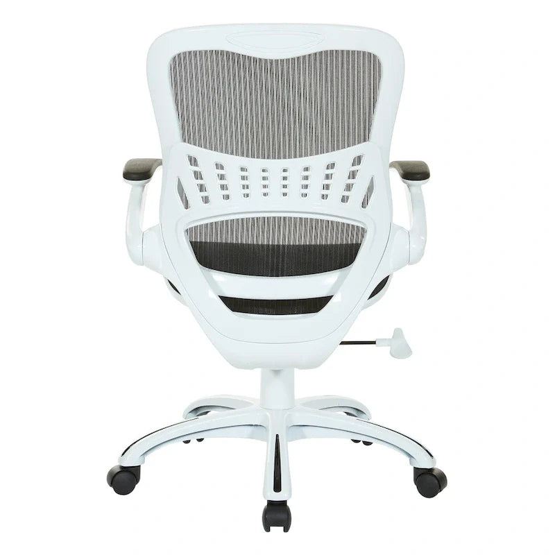 Riley Ergonomic Office Chair with White Mesh Seat and Backrest 13