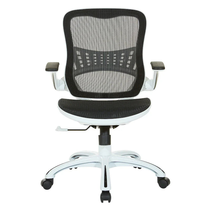 Riley Ergonomic Office Chair with White Mesh Seat and Backrest 16