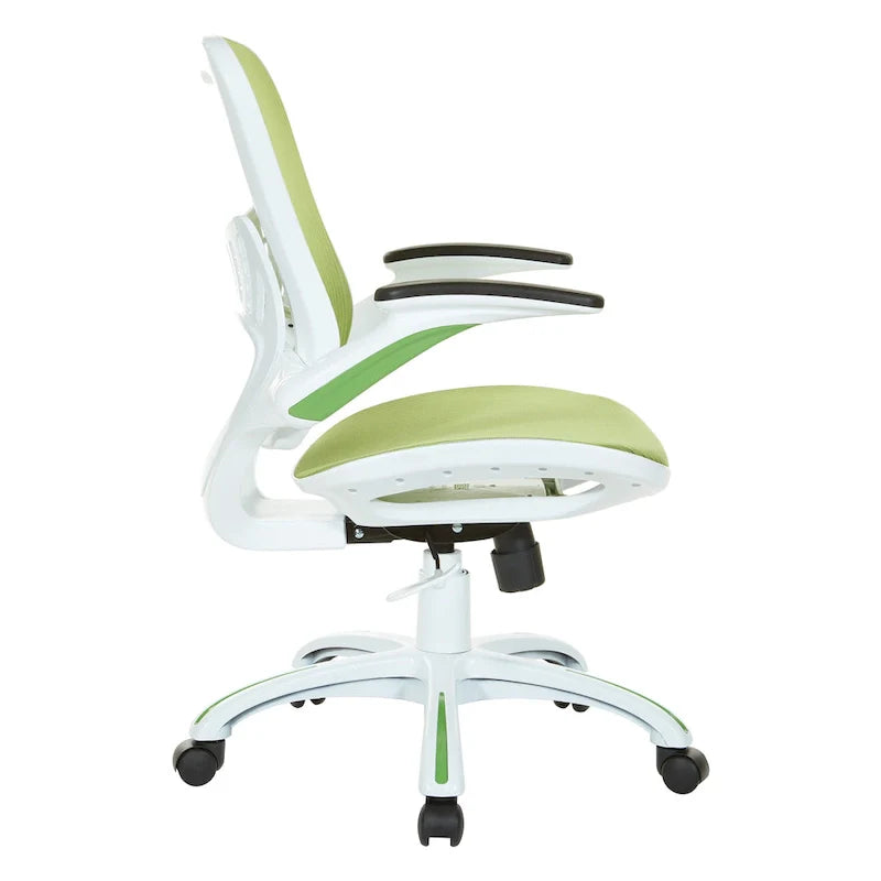 Riley Ergonomic Office Chair with White Mesh Seat and Backrest 19