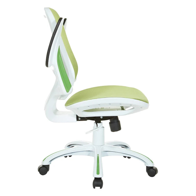 Riley Ergonomic Office Chair with White Mesh Seat and Backrest 20