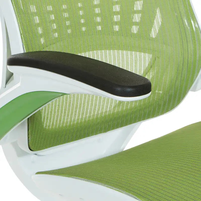Riley Ergonomic Office Chair with White Mesh Seat and Backrest 28