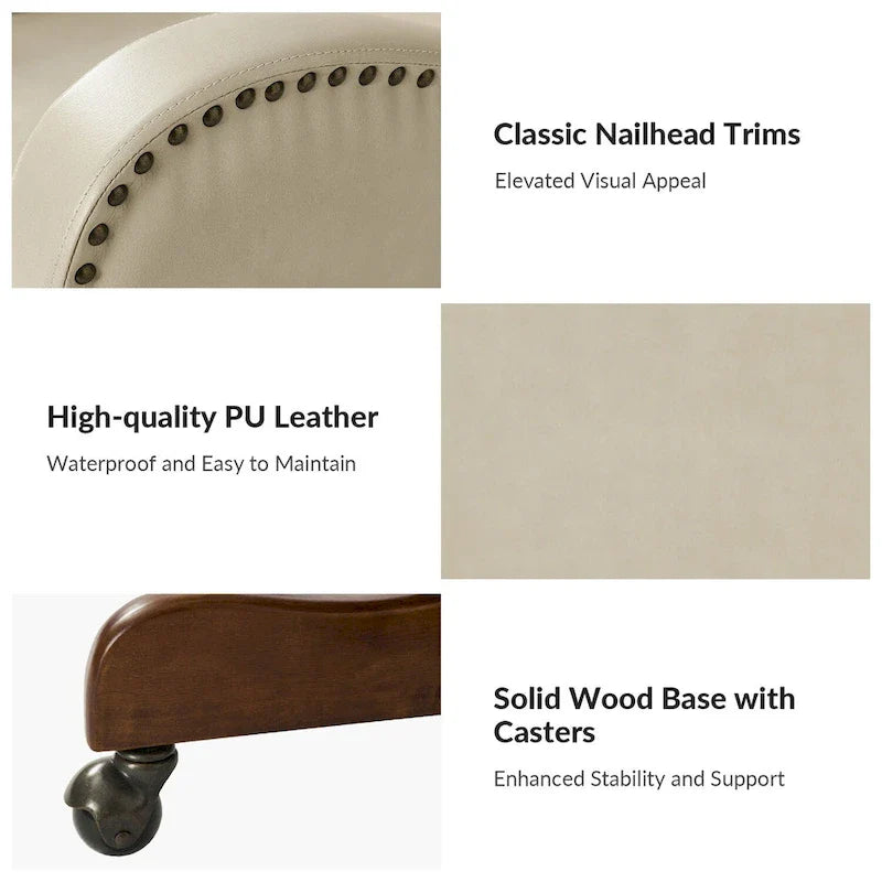 HULALA HOME Pete Adjustable Height Faux Leather Swivel Executive Chair with Tilt Mechanism 21