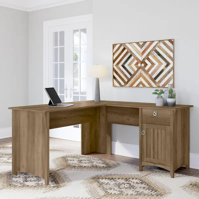 Bush Furniture Salinas 60-Inch L-Shaped Desk with Drawers and Storage Solutions 49