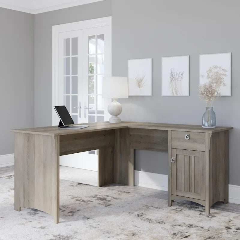 Bush Furniture Salinas 60-Inch L-Shaped Desk with Drawers and Storage Solutions 50