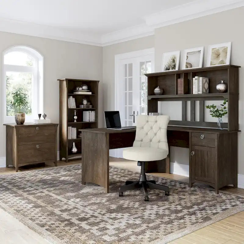 Bush Furniture Salinas 60-Inch L-Shaped Desk with Drawers and Storage Solutions 3