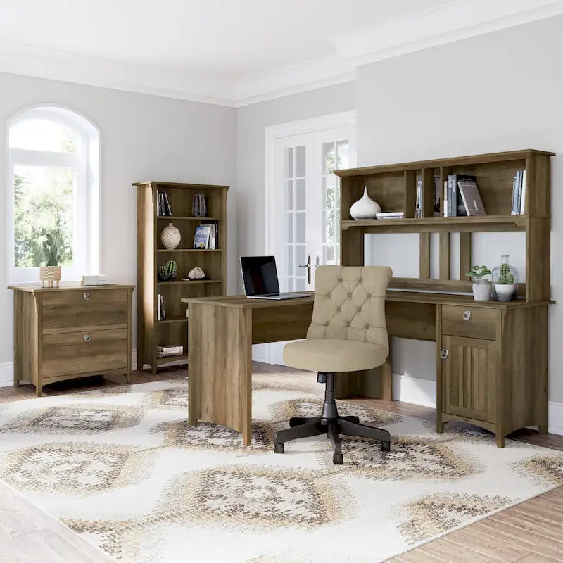 Bush Furniture Salinas 60-Inch L-Shaped Desk with Drawers and Storage Solutions 27