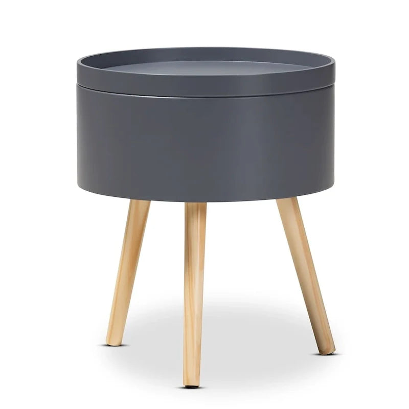 Baxton Studio Jessen Mid-Century Modern Wooden End Table with Detachable Top 1