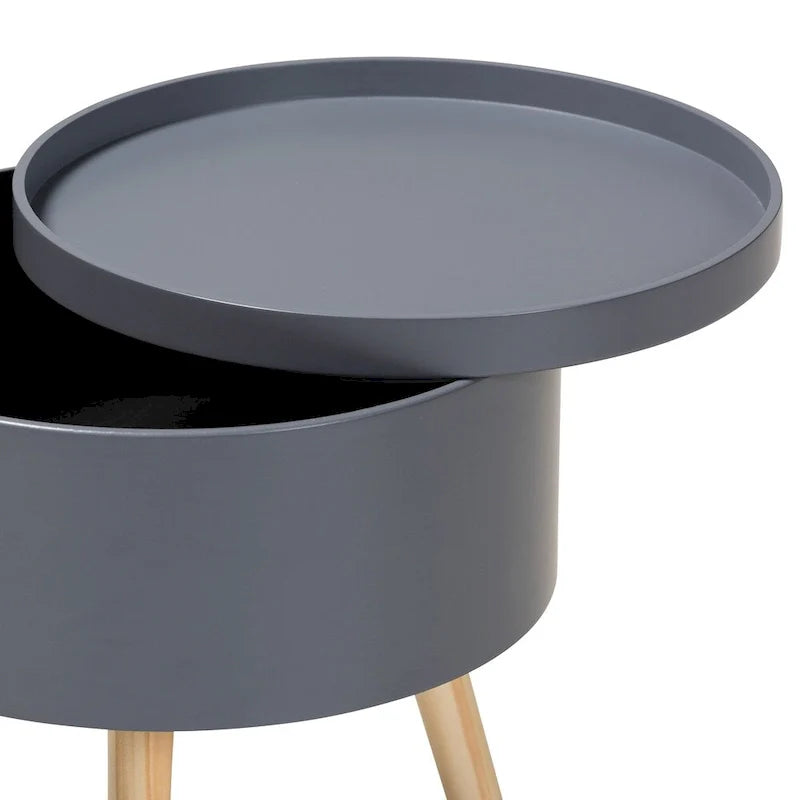 Baxton Studio Jessen Mid-Century Modern Wooden End Table with Detachable Top 3